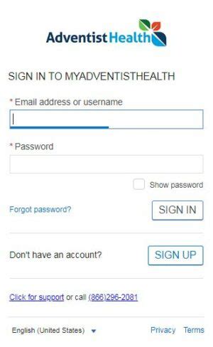 adventist health portal sign in.